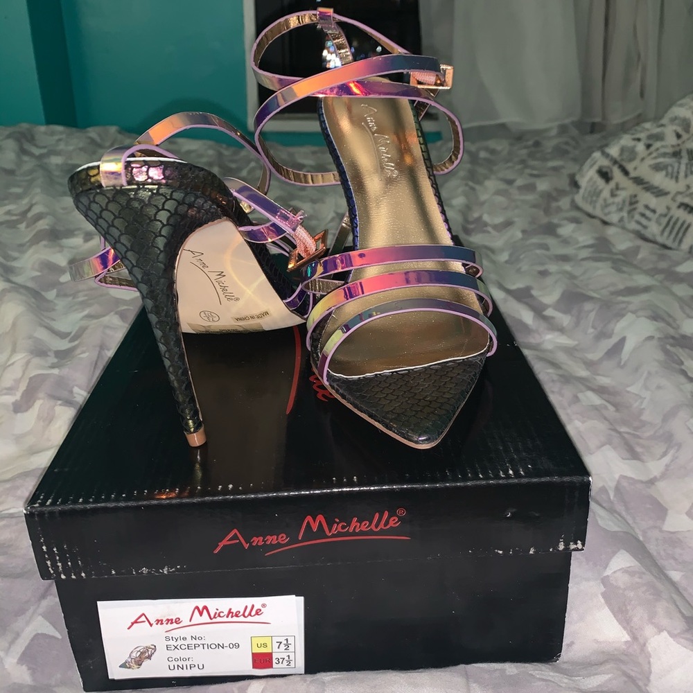 brand new iridescent heels